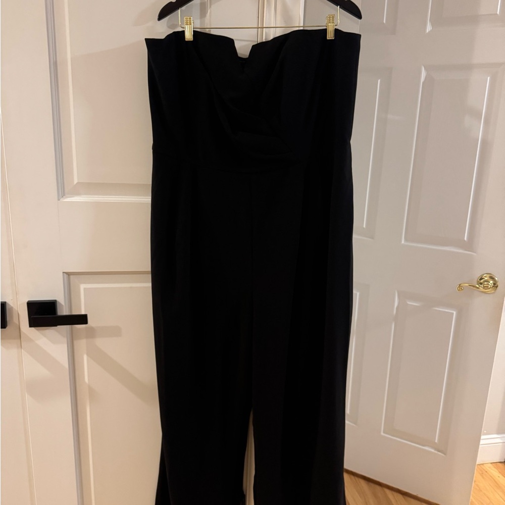 Elegant Black Strapless Jumpsuit